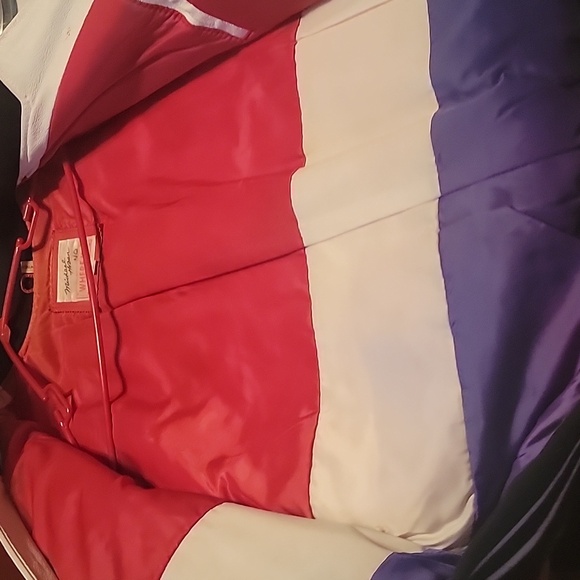 Leather baseball jacket - Picture 3 of 5